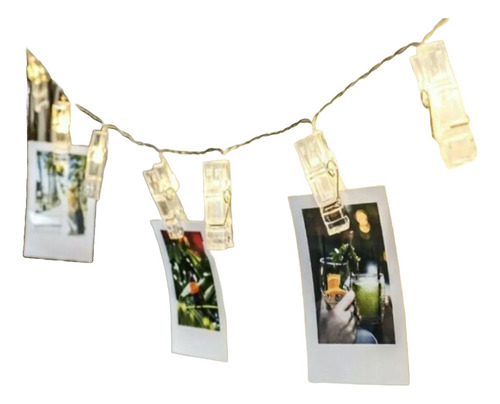 Guirnalda De Broches Luz Para Foto Diseño Polaroid Instax 