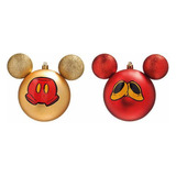 Kit Bola Natal Disney Mickey E Minnie 10cm 1699722 Unico