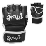 Guantes De Mma Combat Okami Negro, Cuero Sintético 