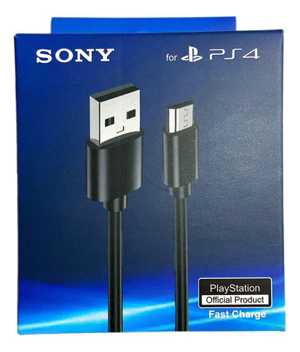 Cable De Carga Para Joystick Ps4 Sony Carga Rápida Micro Usb