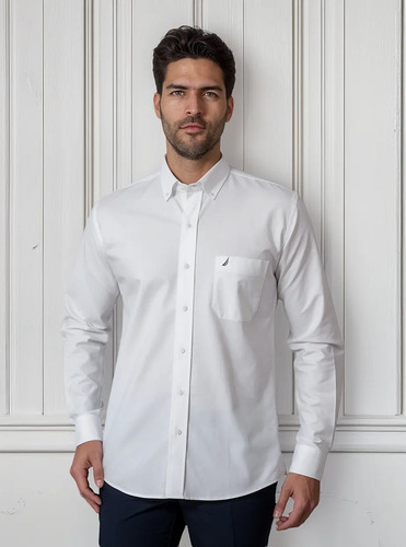 Camisa Nautica Blanca Regular