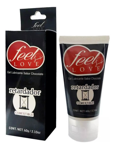 Lubricante Gel Masculino Retardante Comestible Chocolate 60g