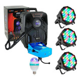 Kit X5 Proton 36 Led + Laser Multiputos+ Parlante +microfono