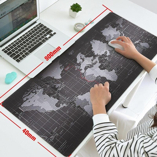 Mouse Pad Gamer Mapa Mundo 90x40 Xl Mousepad Gamer