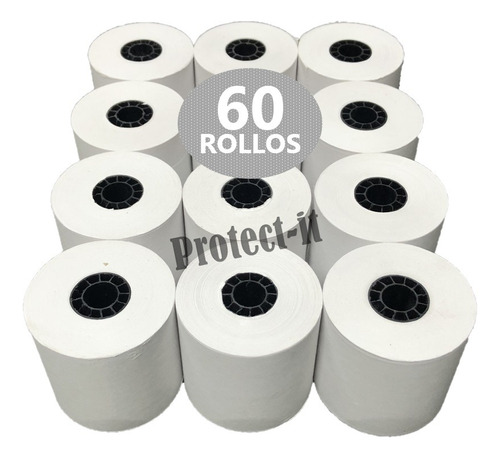 60 Rollos Papel Termico 57x60 T5760 Miniprinter 58mm Ancho