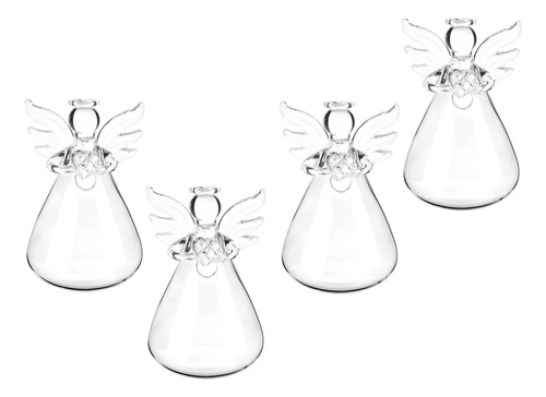 4 X Cristal De Ángel Colgante Florero Terrario Botella Casa