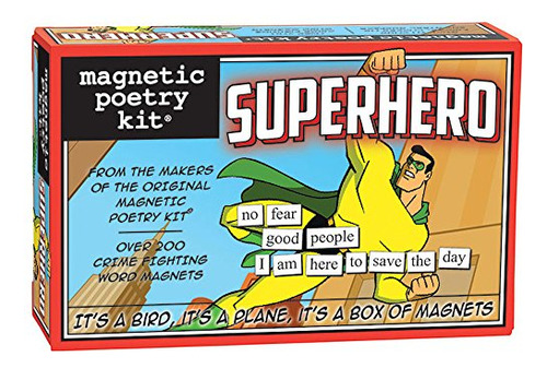 Magnetic Poetry - Kit De Superhéroes, Palabras Para Nevera, 