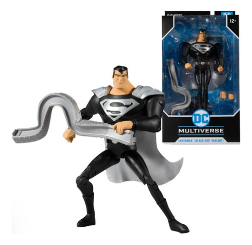 Action Figure Superman Animated Series Black Suit mcfarlane