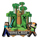 Painel 3d Festa Minecraft 170x128cm Aniversario Jogos