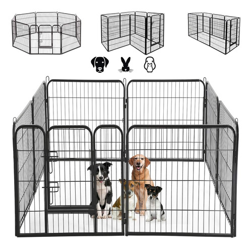 Corral Para Mascotas Jaula De Perros Gato Valla Metal Grande