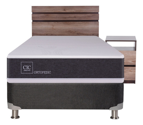 Cama Americana 1.5 Plazas Cic Ortopedic + Set Ares