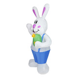 Conejo De Pascua Inflable: Brillante Decoración Navideña
