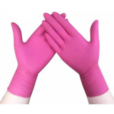 Guantes Nitrilo Caja 100 Unidades Talla S, M Y L - Fucsia