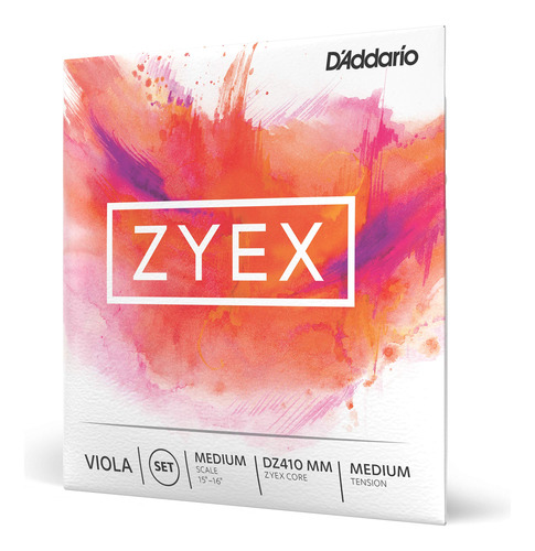 D'addario Zyex - Juego De Cuerdas Para Viola, Escala Media,