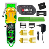 Maquina De Cortar Cabelo Profissional Wmark Ng308 Verde