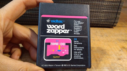 Juego Atari 2600 Cassette Word Zapper