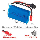 Bateria 6.4v 15c 750mah Jst + Sm3p Plug Con Cable Usb