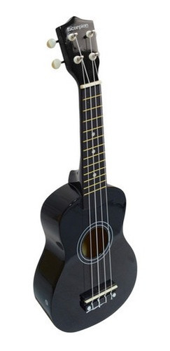 Kit Ukelele Soprano Negro Scorpion 