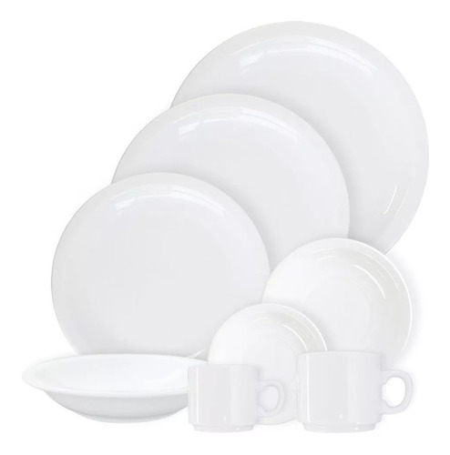 Set Vajilla 30 Piezas | Porcelana Blanca Tsuji De Primera