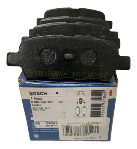 Pastillas De Freno Traseras Bosch P/ Nissan Tiida