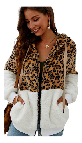 Polerón Polar Animal Print Mujer Otoño/invierno Dama Chaqueta