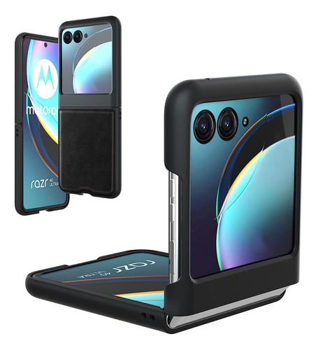 Funda Para Motorola Razr 40 Plus Piel Sintetica (negro)