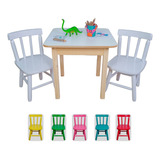 Kit Infantil: Mesa E Cadeiras Para Brincar Colorir Desenhar