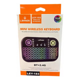 Mini Teclado  Sem Fio Wireless Iluminado Ley 183  Led Rgb 