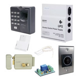 Kit Control De Accesos X7 Biometrico Con Cerradura Electrica