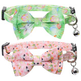 Lamphyface Easter Cat Collar With Cute Bow Tie And Bell Brea