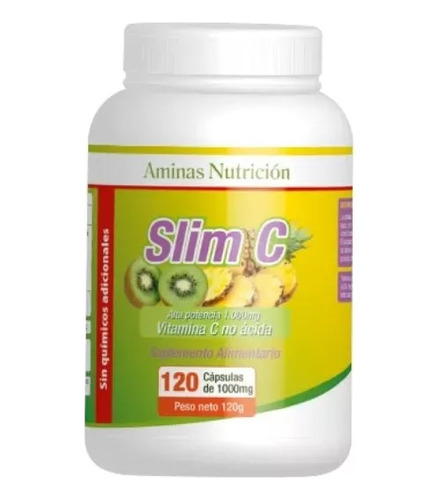 Slim C Vitamina C No Acida 1000mg 120 Cap Envio Gratis