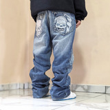 Pantalón Tipo Jnco Skater Baggy Ed Hardy Tumbado 