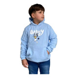 Buzo Canguro Niños Bluey Algodón Frisado Unisex 