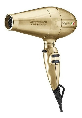 Secador De Pelo Babylisspro Nano Titanium Portofino 6600 Dorado 220v