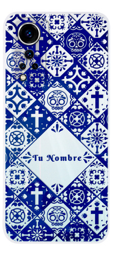 Funda Para Zte Para Mujer Talavera Calaveras Con Nombre