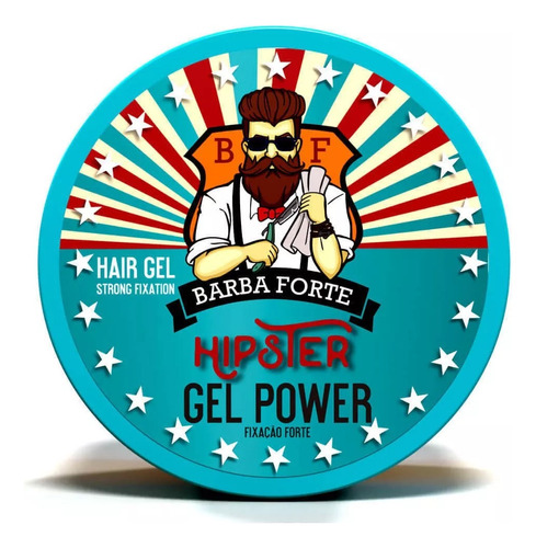 Barba Forte Hipster Gel Power 200g + Brinde