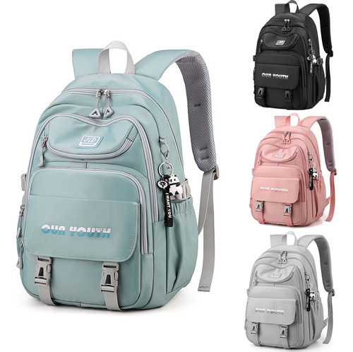 Mochila Para Laptop De Gran Capacidad Con Multi Bolsillos Backpack Para Escolar Viaje