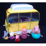 Peppa Pig Lote Figuras Van Camper Camioneta 