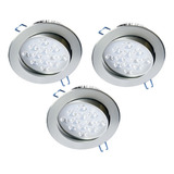 Pack X3 Focos Led Interior Embutido Foco Embutido Led 12w