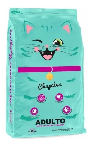 Chapetes Pet Croqueta Para Gato 15kg Todas Las Razas. 