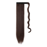 Extensión Cabello Cola De Caballo Color Castaño Oscuro 55cm