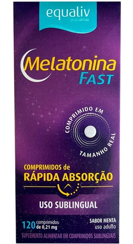 Melatonina Fast Equaliv 120 Comprimidos Sabor Menta