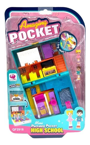 Playset Muñeca Pocket High School Con Luz Sonido Tipo Polly