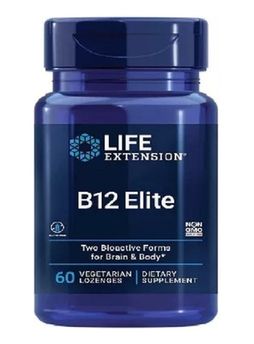 Vitamina B12 Elite Life Extension 1000 Mcg 60 Capsulas