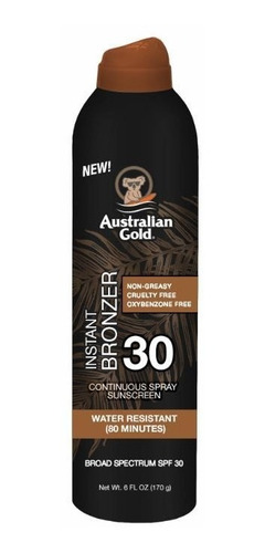 Australian Gold Spf 30 Instant Bronzer 177ml - New Look !!!