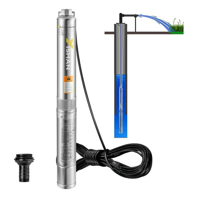 Bomba Sumergible 2HP YISHAN V1050 Pozo Profundo 80m 1.5kW Riego Agua Doméstico Granja Abrevadero IP68 Caudal 2m³\u002Fh Motor 3450r\u002Fmin | Envío gratis
