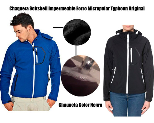 Chaqueta Softshell Impermeable Forro Micropolar Original