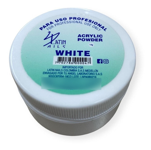 Polvo Acrílico White Latin Nails X 14g