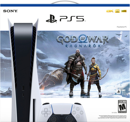 Kit Playstation5 Estandar God Of War Ragnarok (voucher) Color Blanco/negro