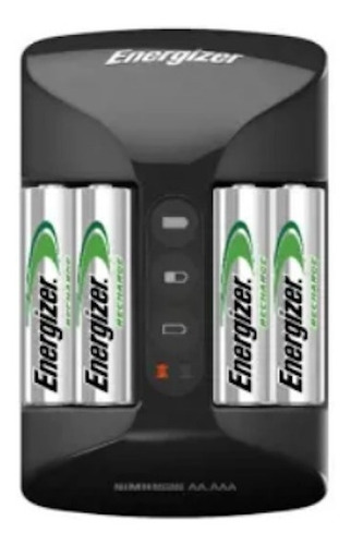 Cargador Baterias Recargables Energizer + 4 Pilas Aa + 4 Aaa